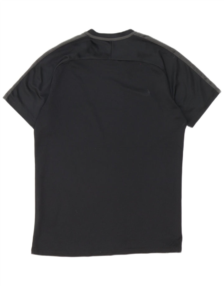 Camiseta masculina Nike Dri Fit Top médio preto colorblock poliéster