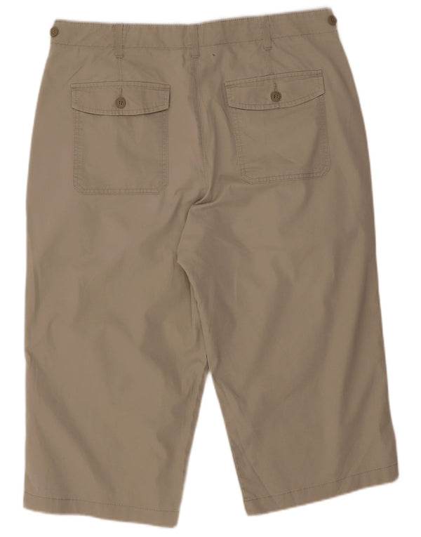 Bermuda masculina Marks & Spencer Blue Harbor W34 grande algodão bege