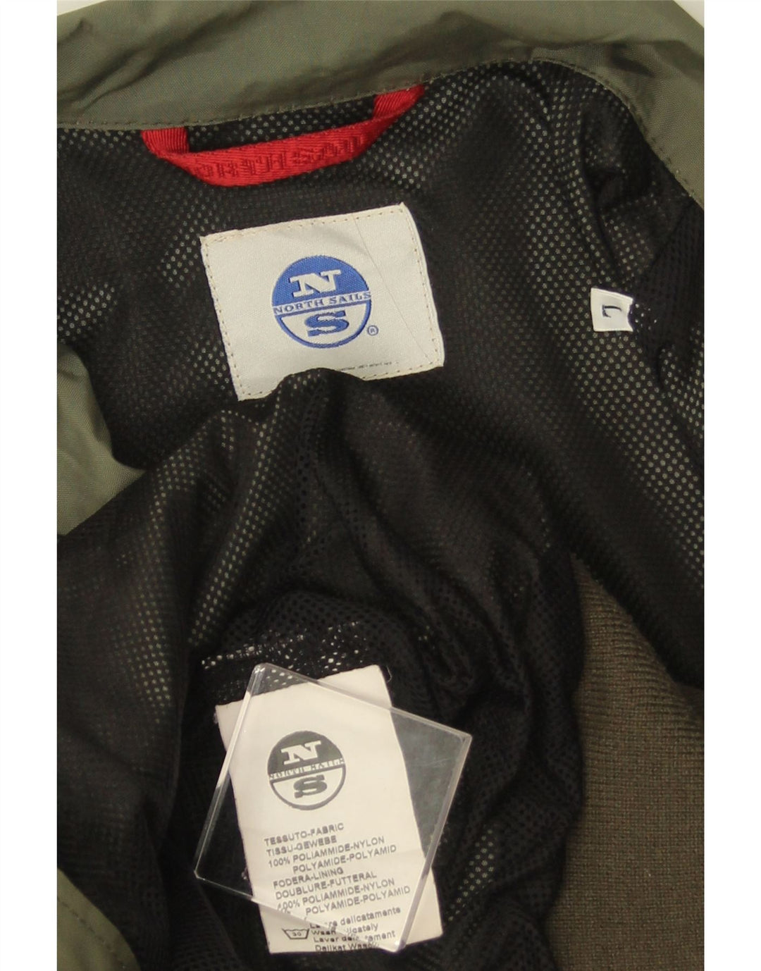 Jaqueta bomber masculina NORTH SAILS Reino Unido 40 grande cáqui nylon