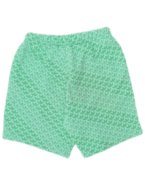 Shorts esportivos gráficos Adidas para meninas 2-3 anos algodão verde
