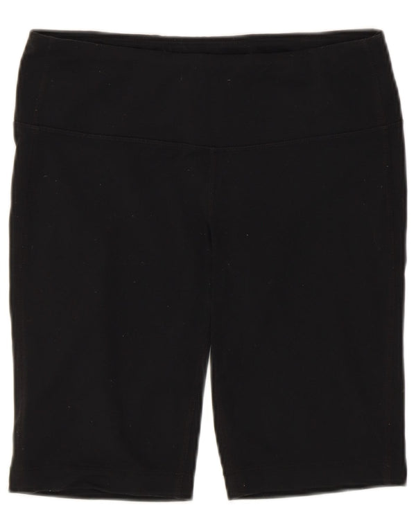 Shorts esportivos femininos ATHLETA UK 8 pequeno poliéster preto