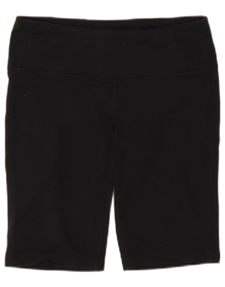 Shorts esportivos femininos ATHLETA UK 8 pequeno poliéster preto