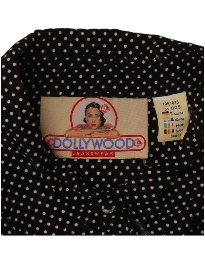 Vestido camisa oversized feminino vintage UE 52 4XL algodão manchado preto