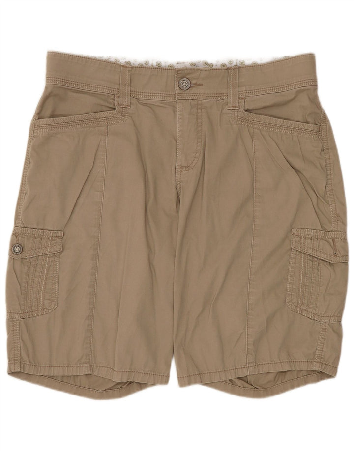 Shorts cargo feminino Lee US 10 grande W32 algodão bege
