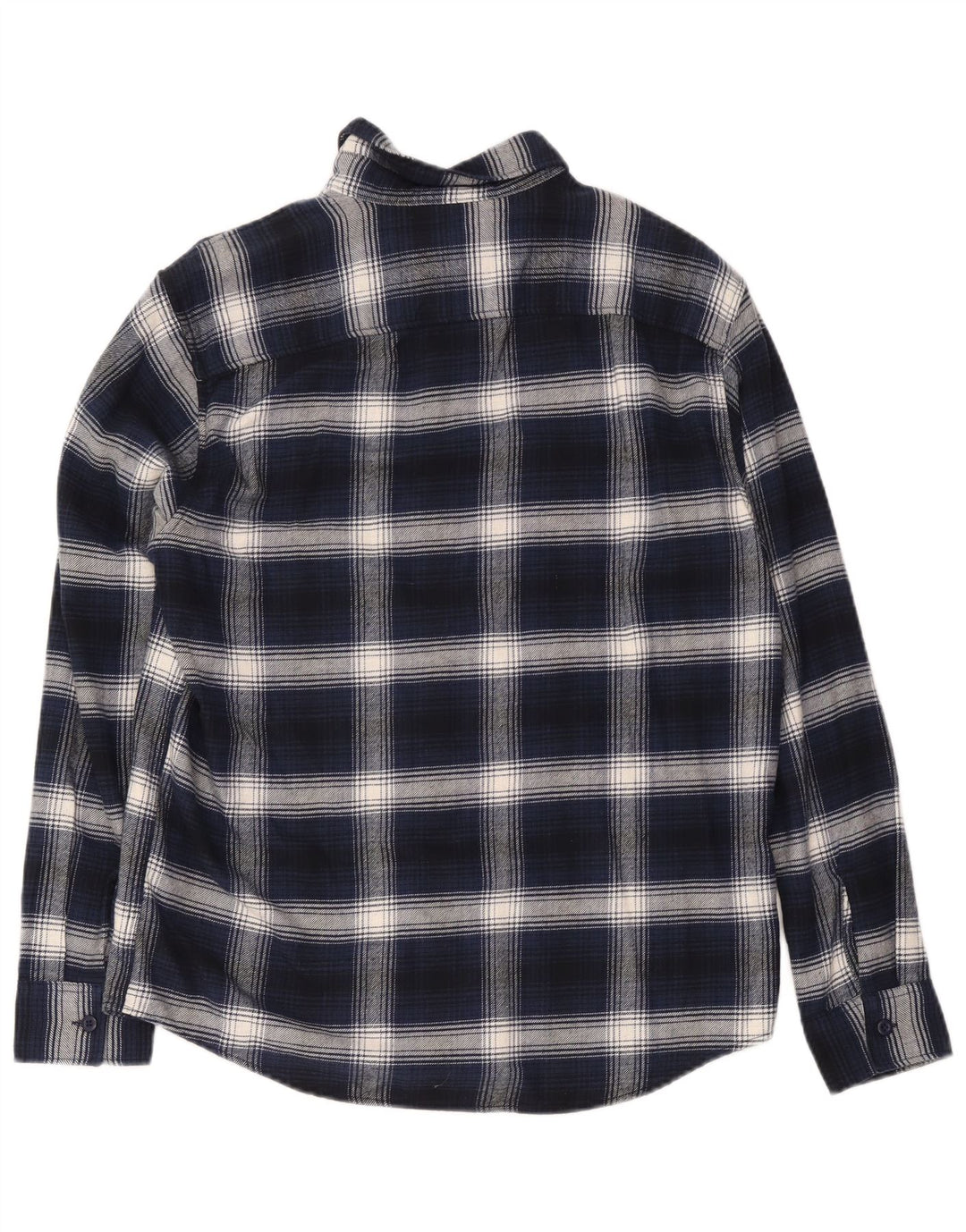 Camisa masculina de flanela American Eagle médio algodão xadrez azul marinho
