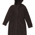 Sobretudo feminino com capuz Topshop UK 12 lã manchada cinza médio