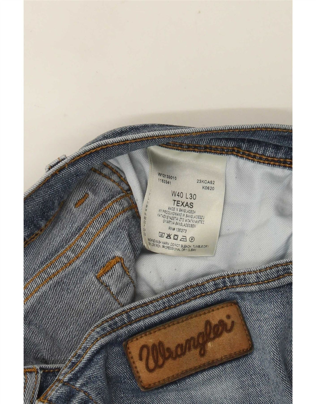 Wrangler Masculino Texas Straight Jeans W40 L30 Azul Algodão