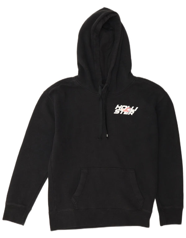 Hollister masculino gráfico moletom com capuz XS algodão preto