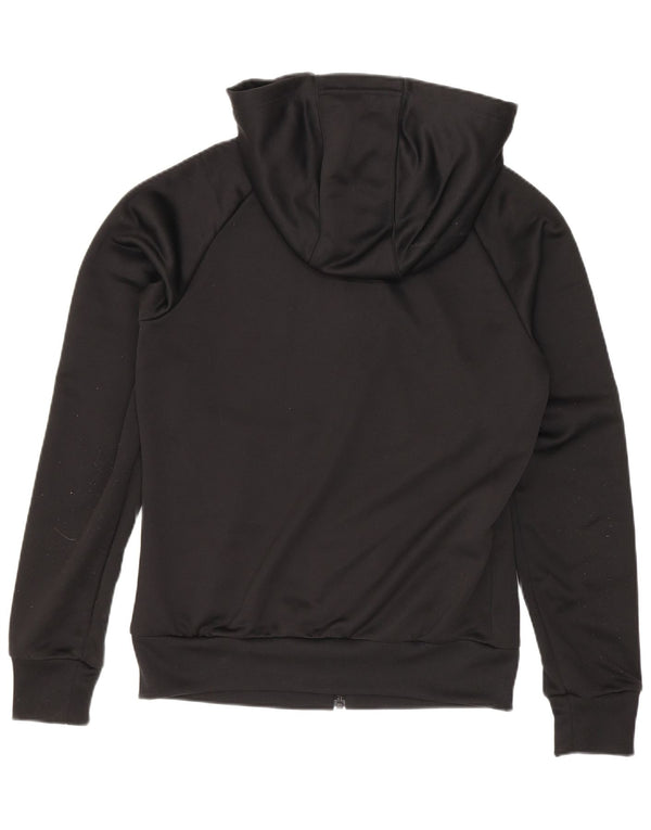 Suéter adidas feminino com capuz e zíper Reino Unido 8 pequeno poliéster preto