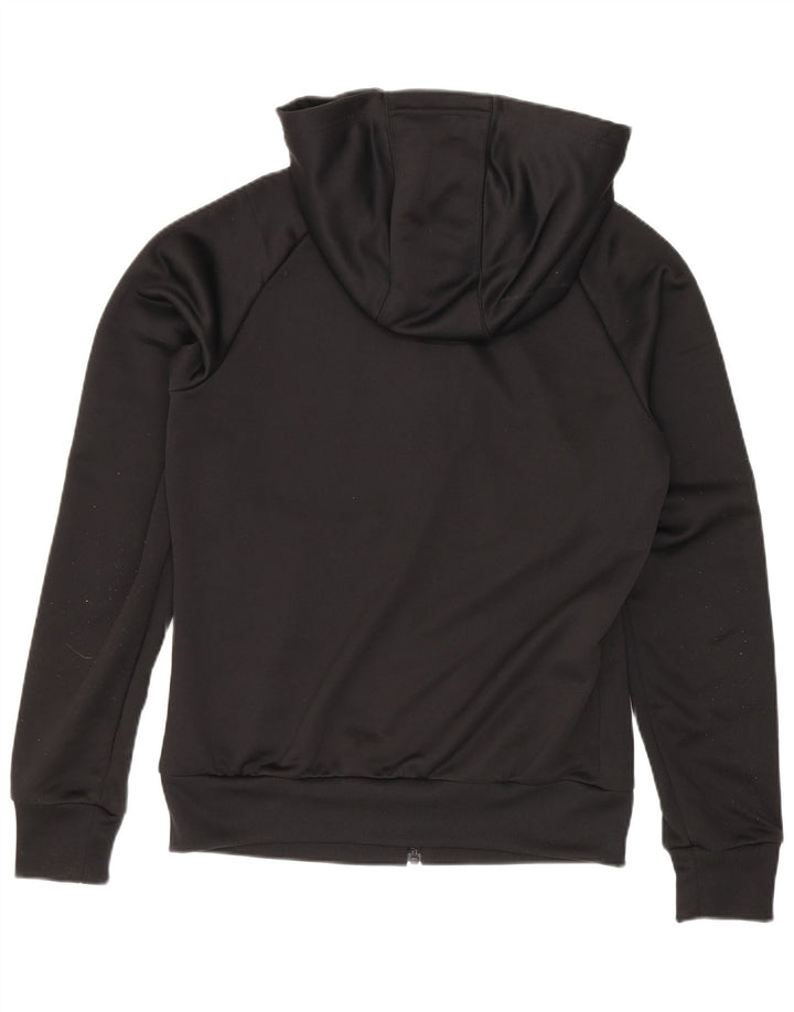 Suéter adidas feminino com capuz e zíper Reino Unido 8 pequeno poliéster preto