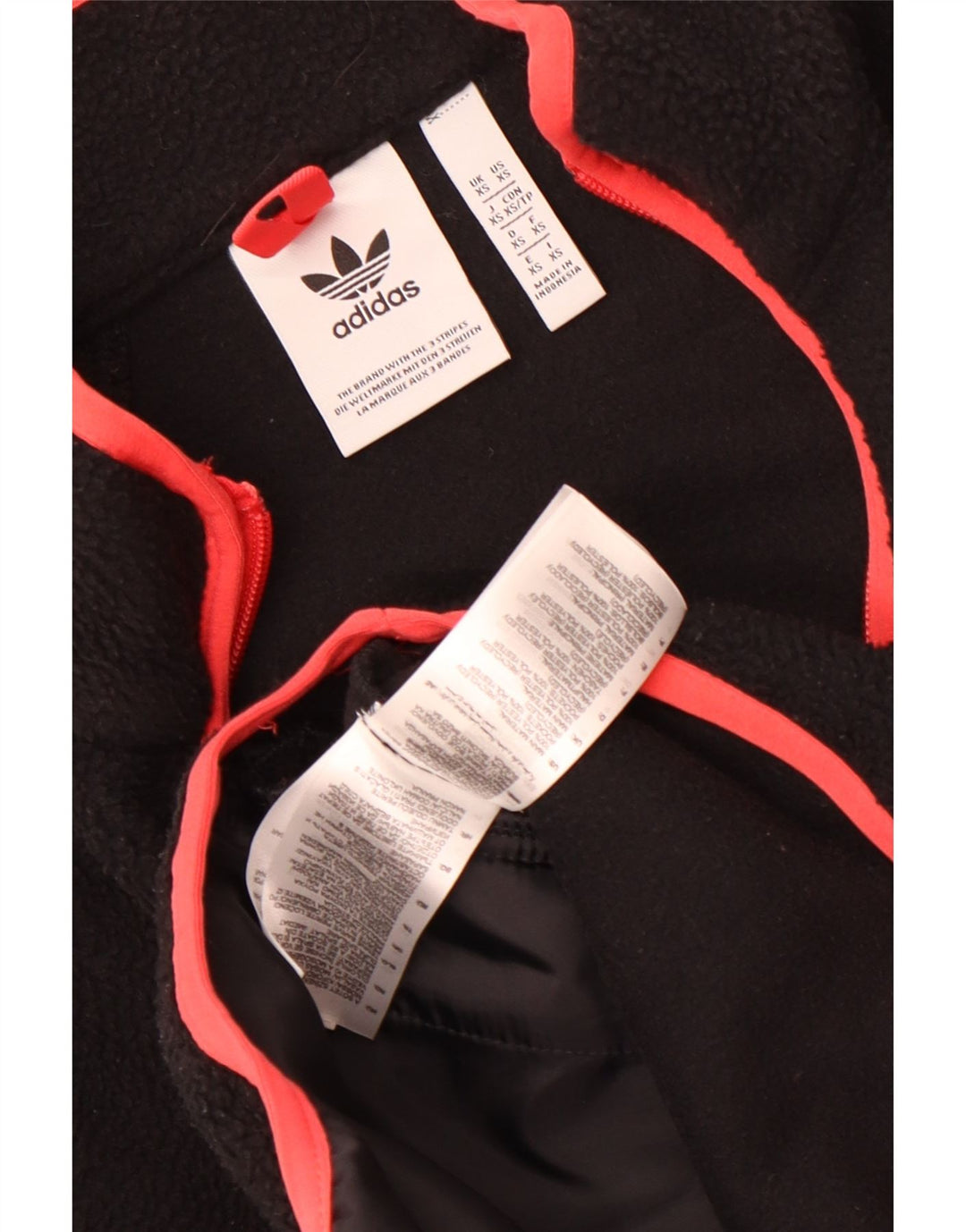 Jaqueta Adidas Feminina Oversized Fleece UK 6 XS Poliéster Preto
