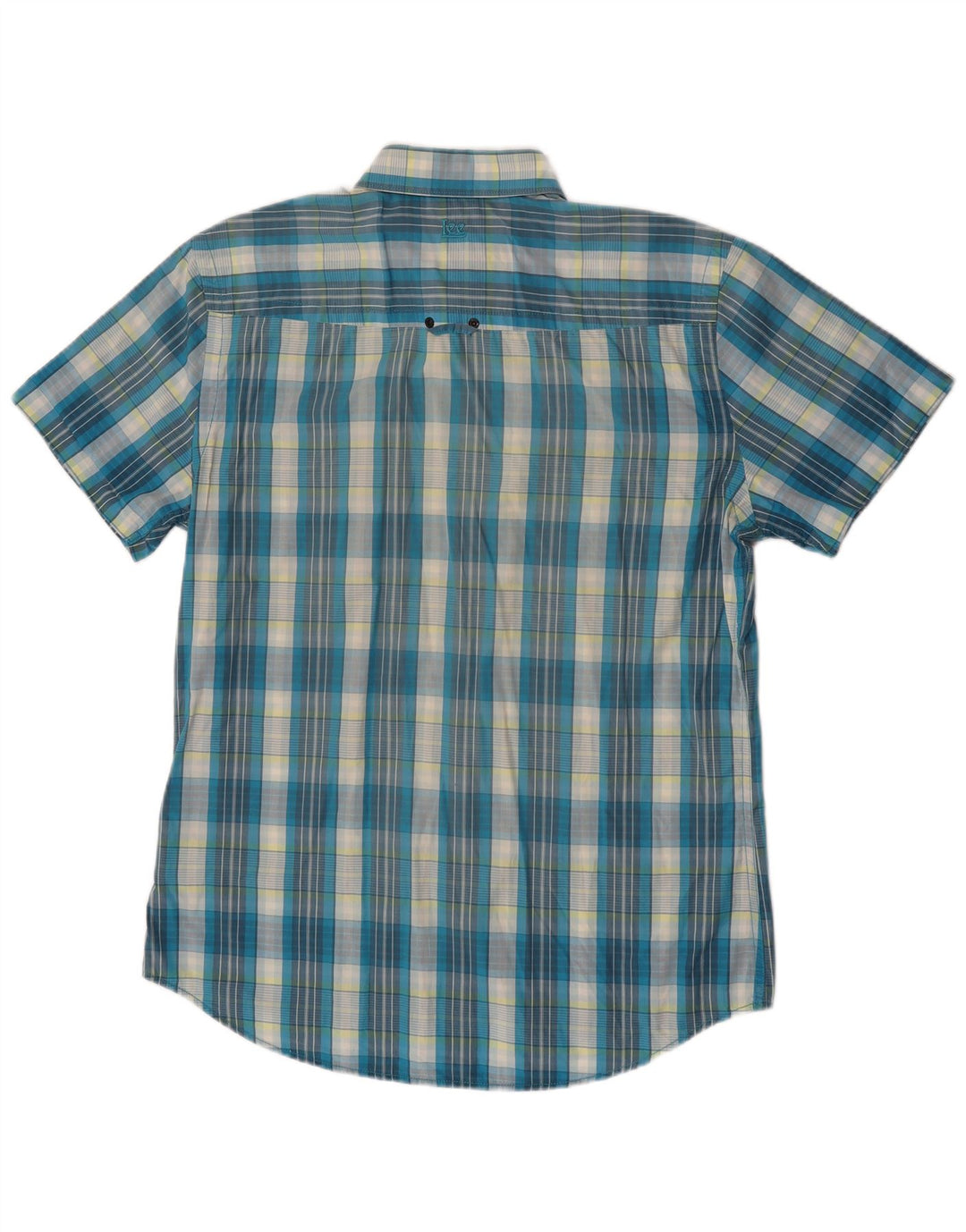 Camisa masculina de manga curta Lee XL azul xadrez algodão