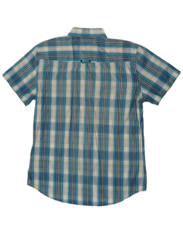 Camisa masculina de manga curta Lee XL azul xadrez algodão
