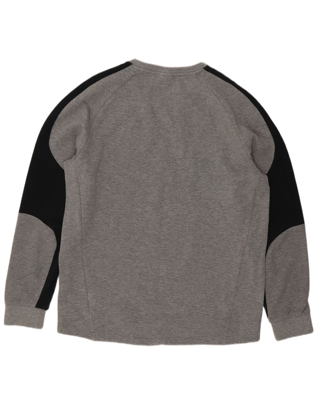 Puma masculino top manga comprida grande cinza colorblock algodão