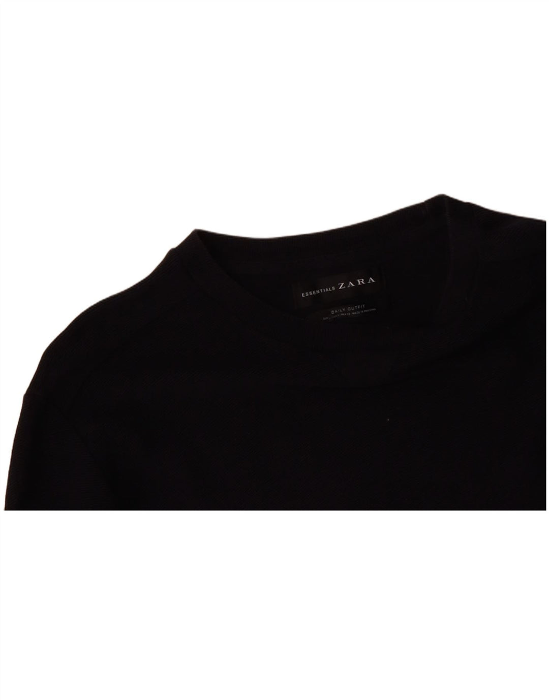 ZARA moletom masculino jumper pequeno algodão preto