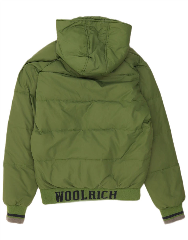 Jaqueta acolchoada com capuz gráfico Woolrich Boys 13-14 anos verde