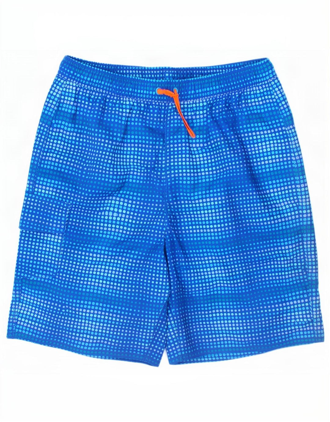 L.L.Bean Shorts de banho para meninos 15-16 anos poliéster manchado azul
