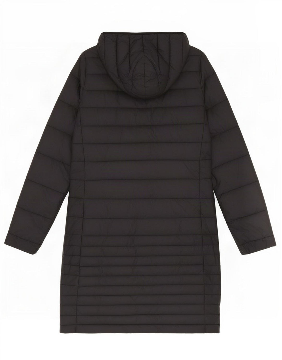 Casaco acolchoado com capuz feminino Puffa Reino Unido 8 pequeno nylon preto