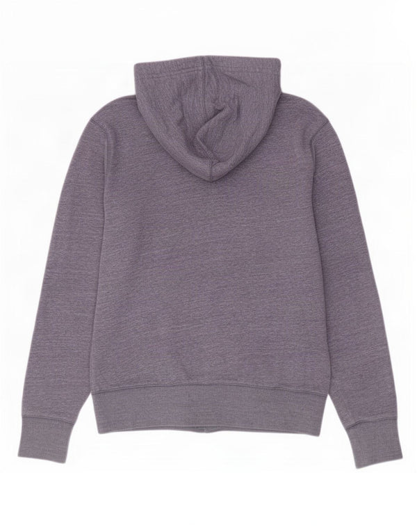 Suéter masculino Penguin com capuz e zíper, algodão manchado roxo médio