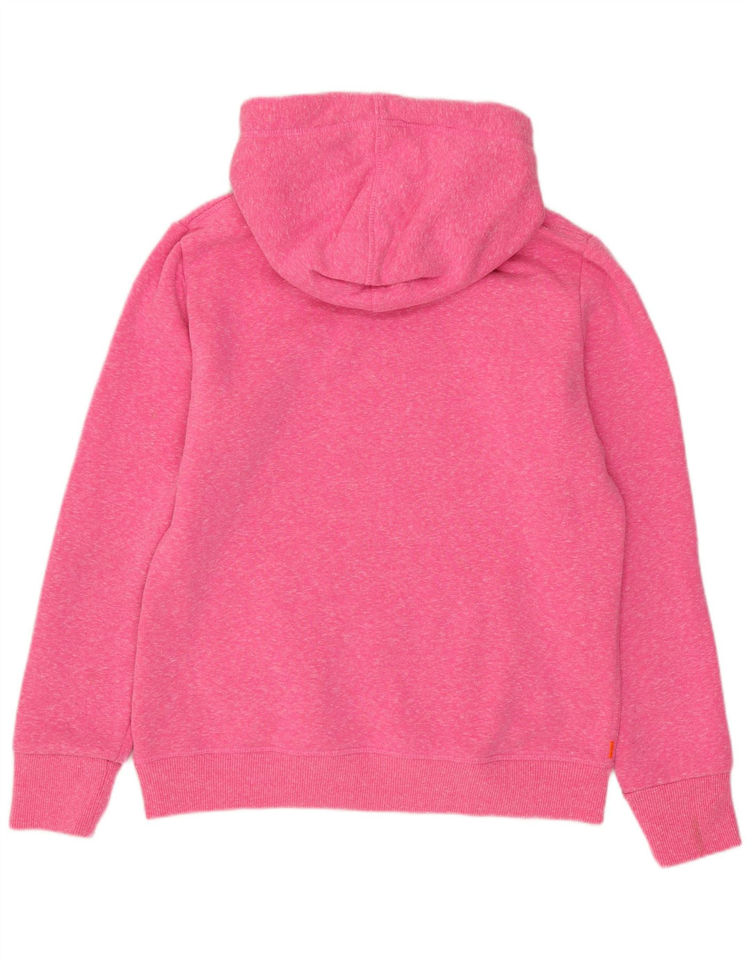 Jumper com capuz gráfico feminino SUPERDRY UK 12 poliéster rosa médio