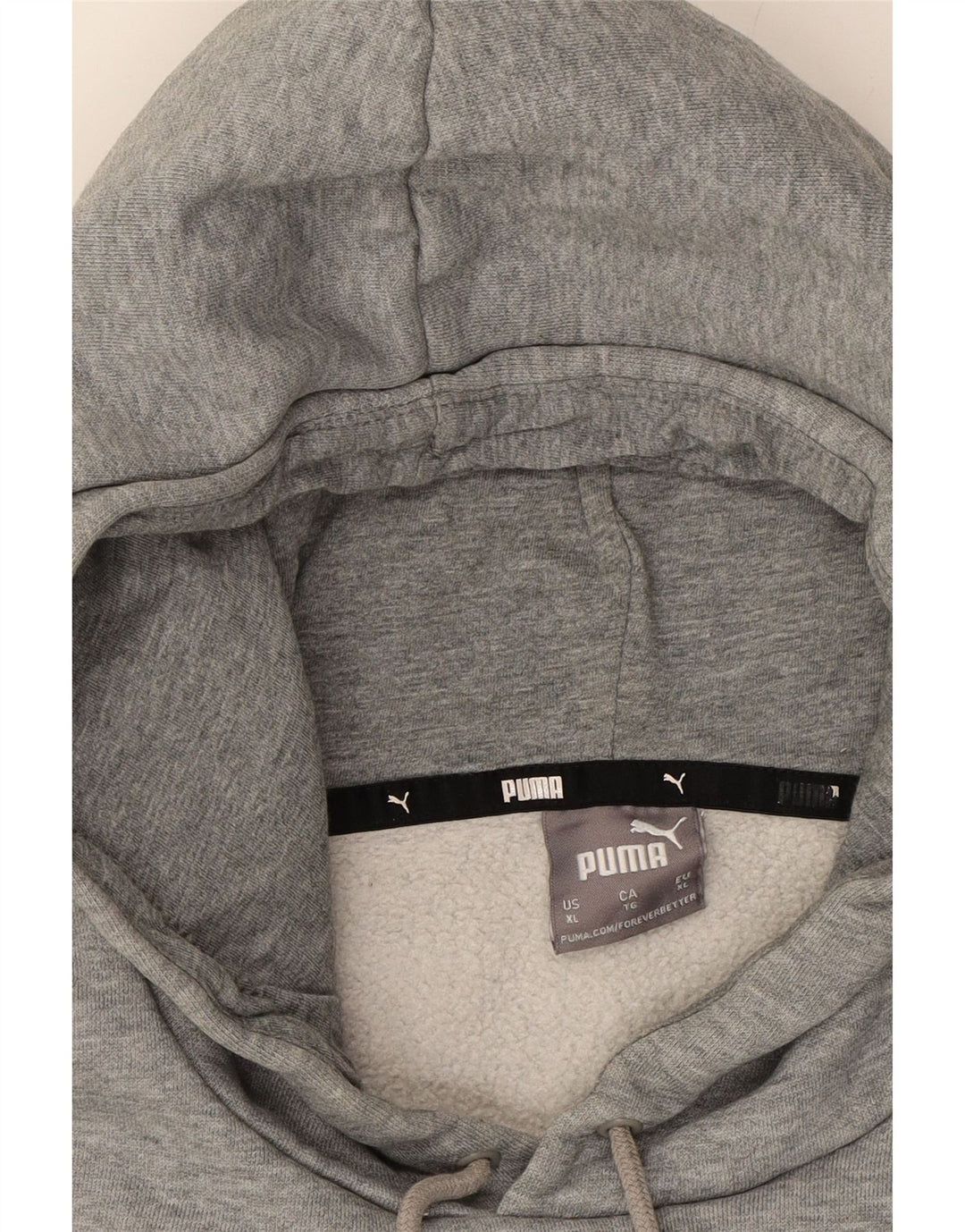 PUMA Mens Graphic Hoodie Jumper XL Grey Cotton Vintage Puma and Second-Hand Puma from Messina Hembry 