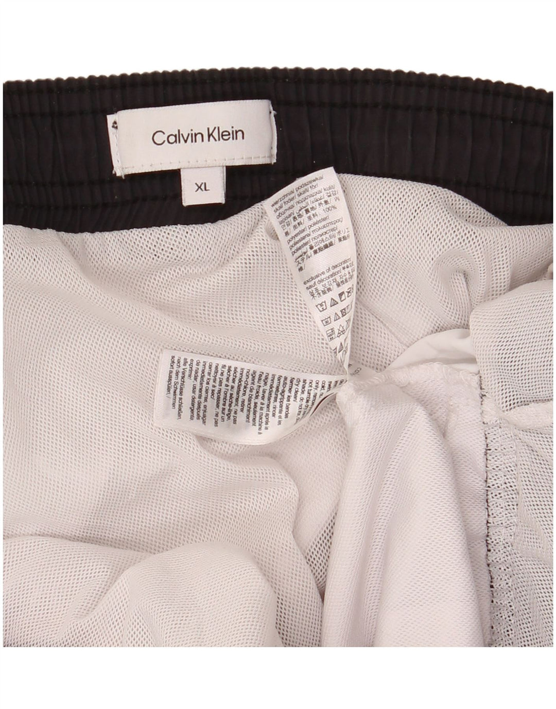 Shorts de natação masculino Calvin Klein XL poliéster branco