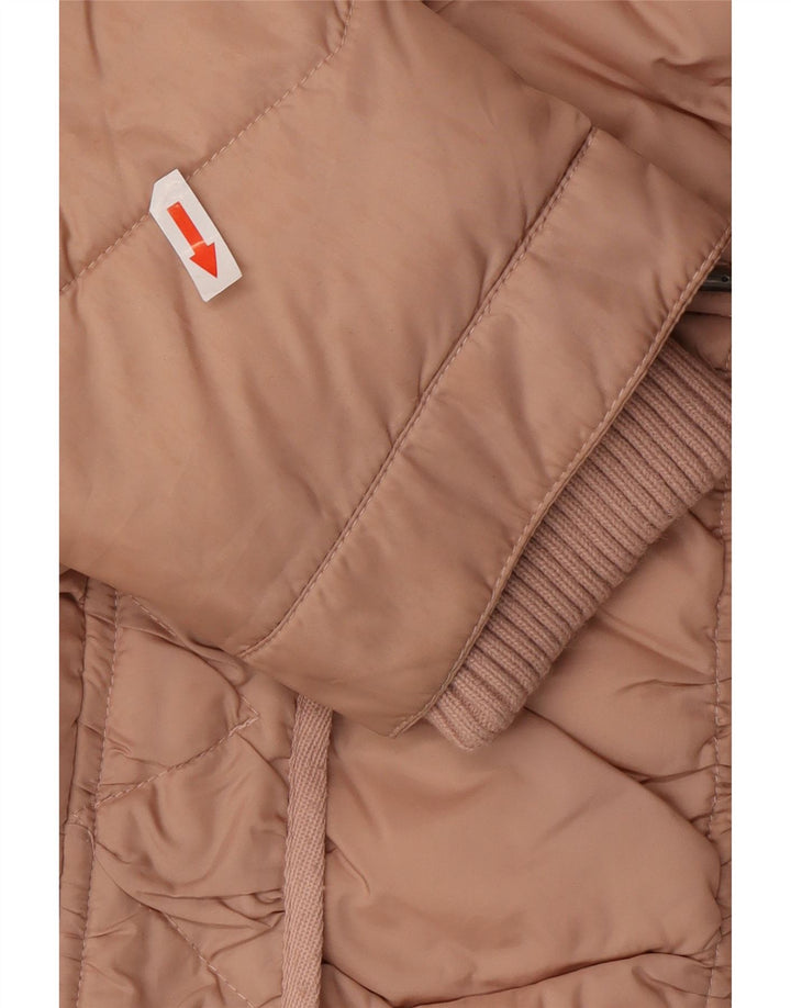 Jaqueta acolchoada com capuz feminina Kangaroos UK 12 poliacrílico rosa médio