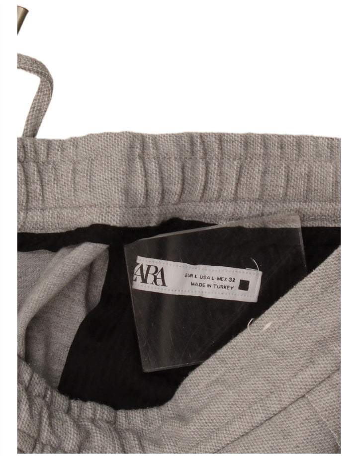 Zara Shorts esportivos masculinos grandes cinza