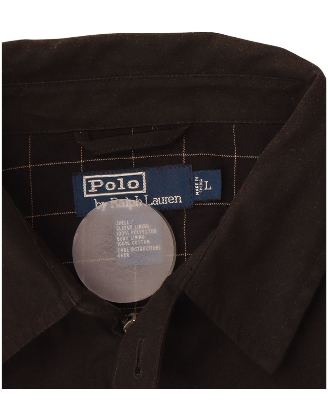 Jaqueta bomber masculina POLO RALPH LAUREN Reino Unido 40 grande algodão preto