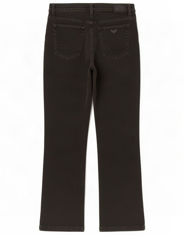 Calça casual feminina de cintura alta Bootcut Armani W33 L31 Algodão verde