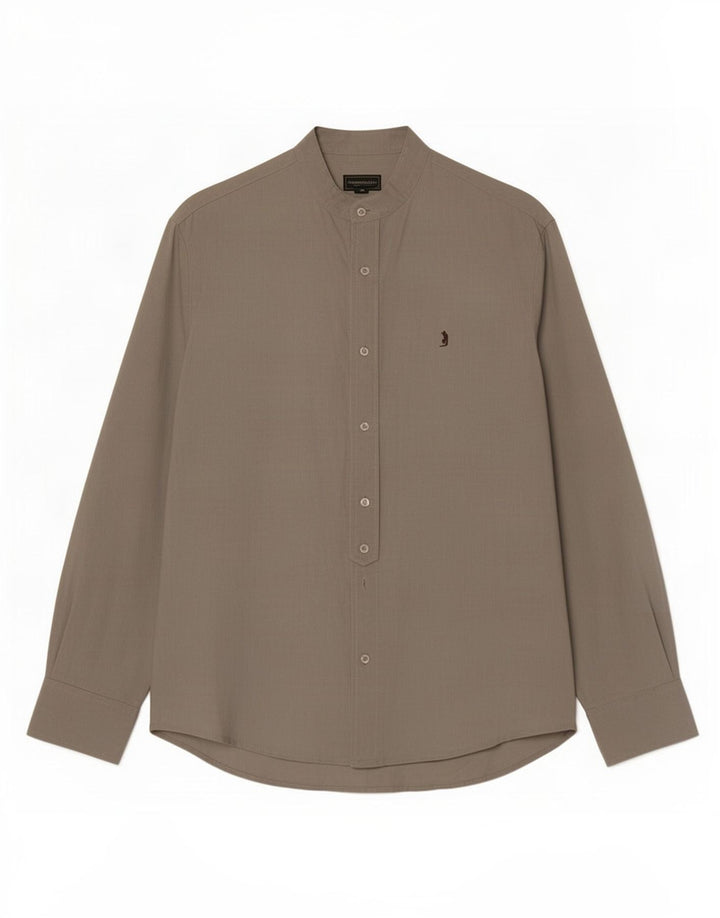 Camisa masculina Marlboro Classics grande linho cinza