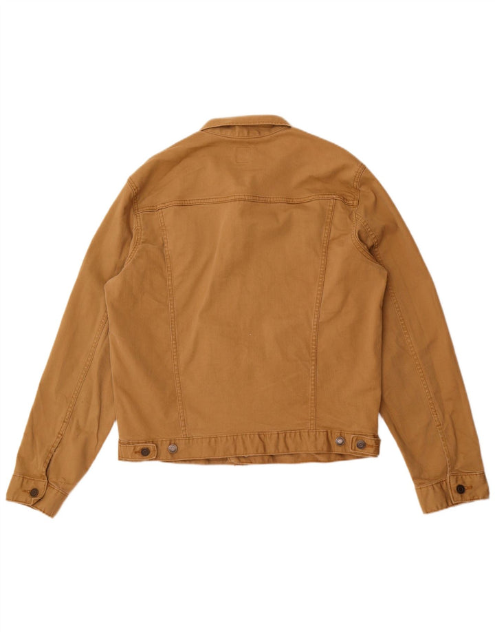 Jaqueta jeans masculina Gap Reino Unido 40 grande algodão marrom