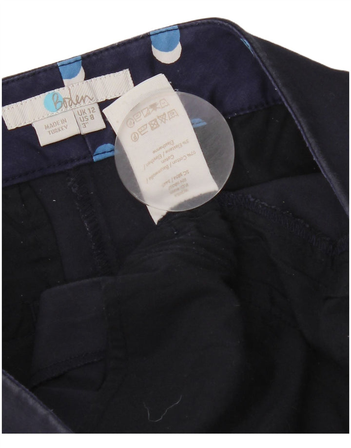 Boden Womens Chino Shorts UK 12 Médio W30 Azul Marinho Algodão