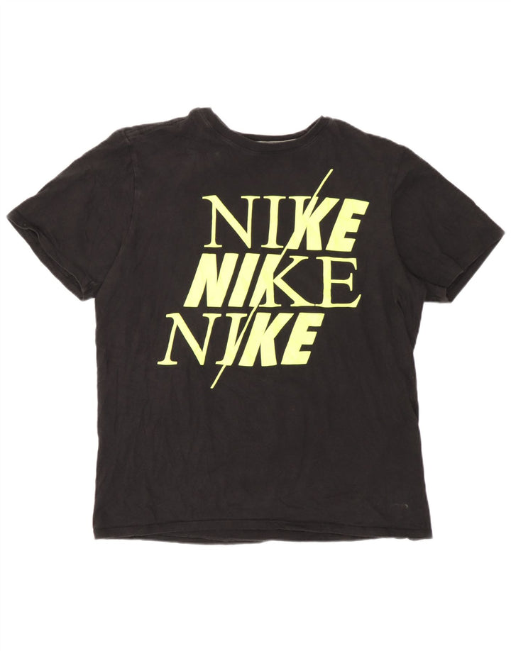 Camiseta Nike Feminina Athletic Cut Graphic Top UK 14 Médio Preto