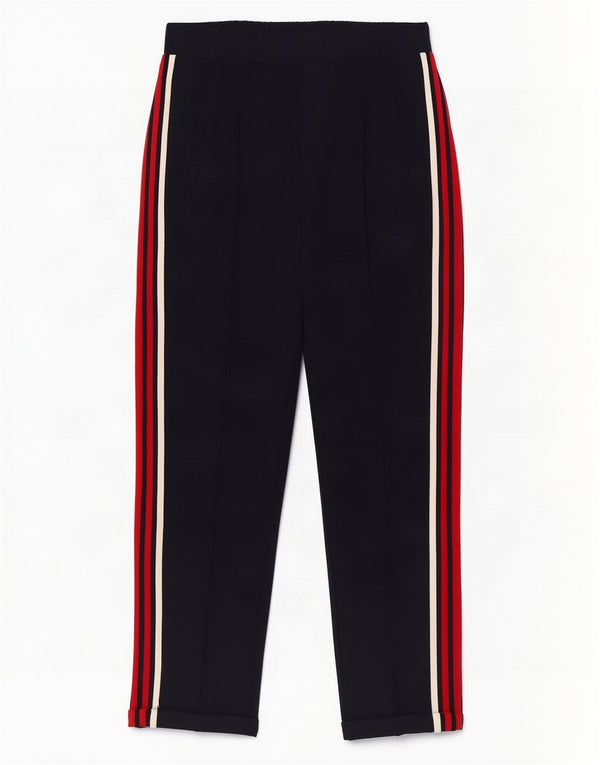 Zara Calça feminina reta casual pequena W26 L25 azul marinho poliéster