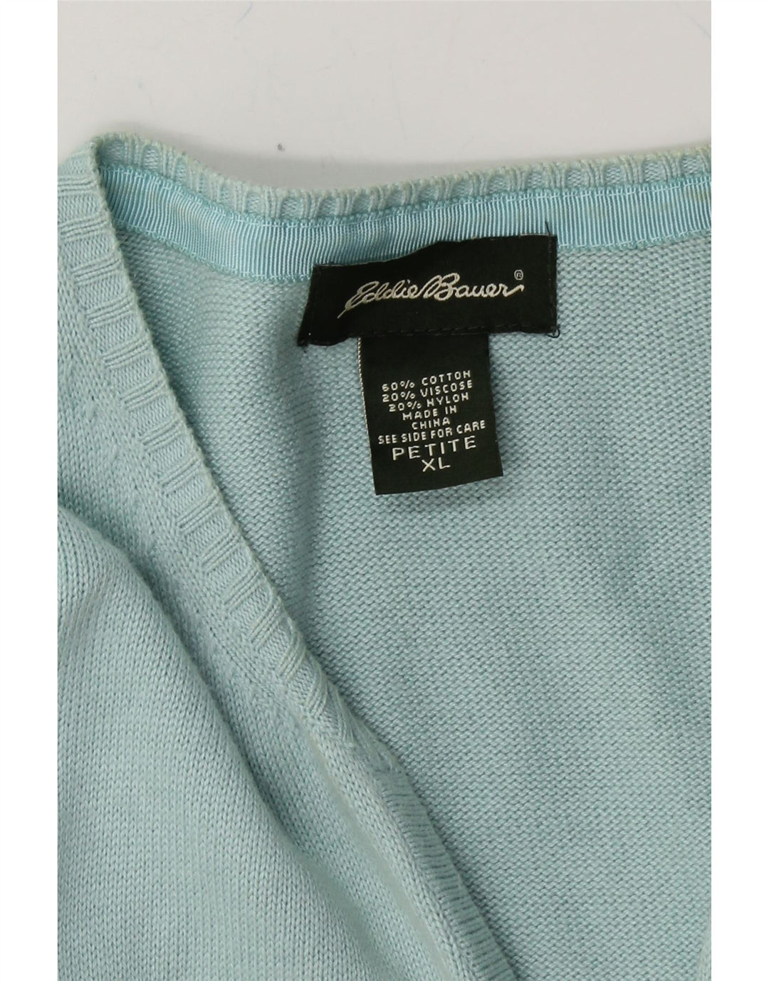 EDDIE BAUER Womens Cardigan Sweater UK 18 XL Blue Cotton Vintage Eddie Bauer and Second-Hand Eddie Bauer from Messina Hembry 