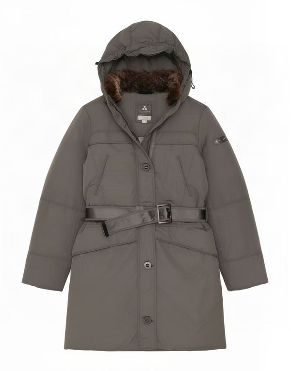 Casaco acolchoado com capuz feminino PEUTEREY IT 48 XL cinza poliamida