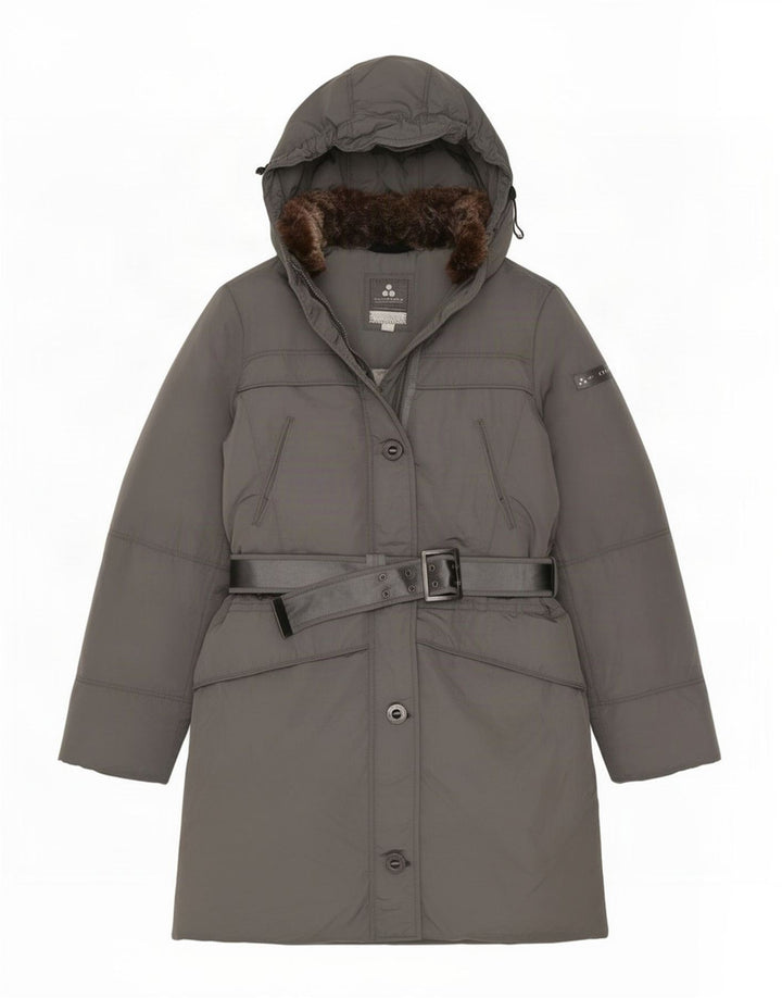 Casaco acolchoado com capuz feminino PEUTEREY IT 48 XL cinza poliamida