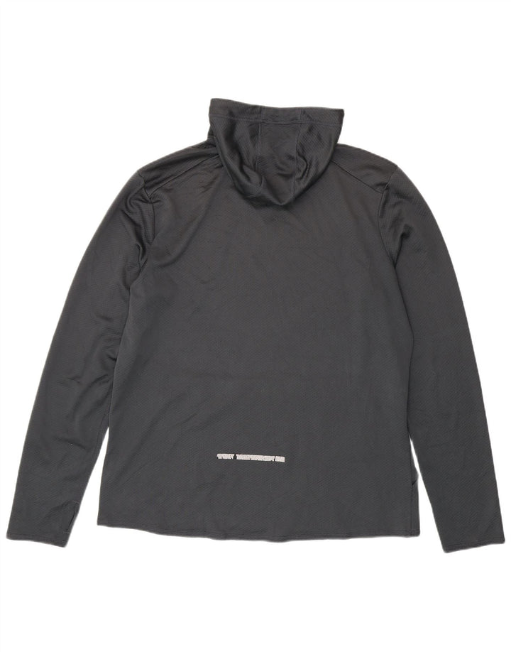 Suéter com capuz Russell Athletic masculino Dri-Power grande poliéster cinza