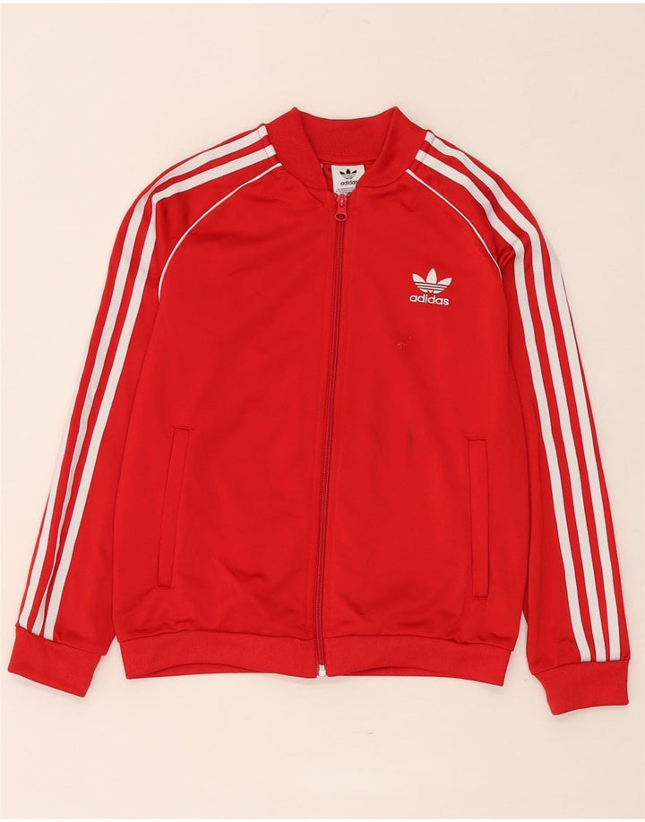 Jaqueta Adidas Meninos Treino Top 10-11 Anos Poliéster Vermelho
