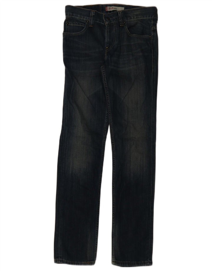 Levi's Masculino 511 Slim Jeans W31 L34 Azul Marinho Algodão
