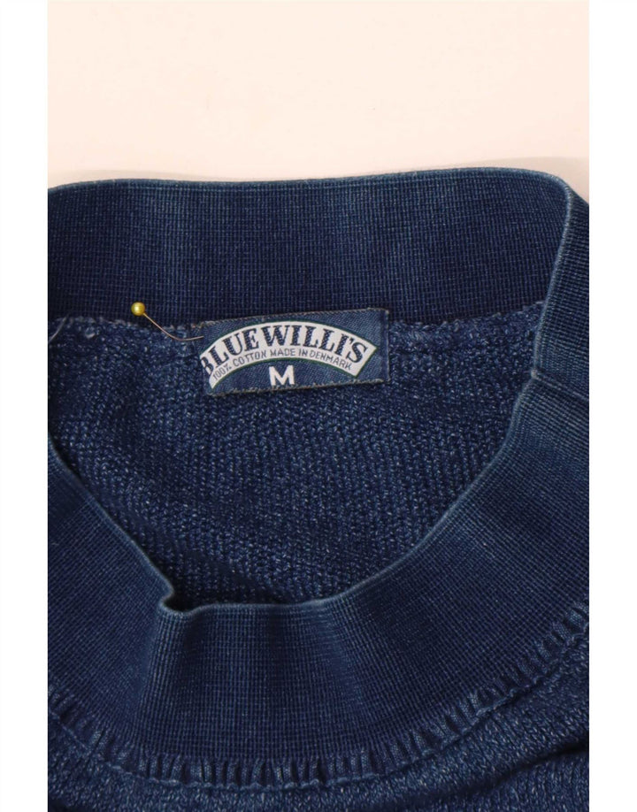 Saia midi feminina Blue Willi médio W28 algodão azul