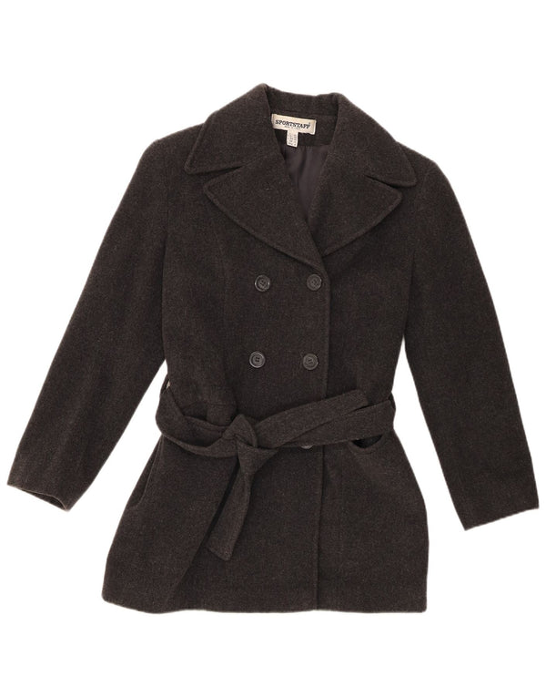 Casaco feminino Sportstaff Pea Coat UK 10 pequeno lã cinza
