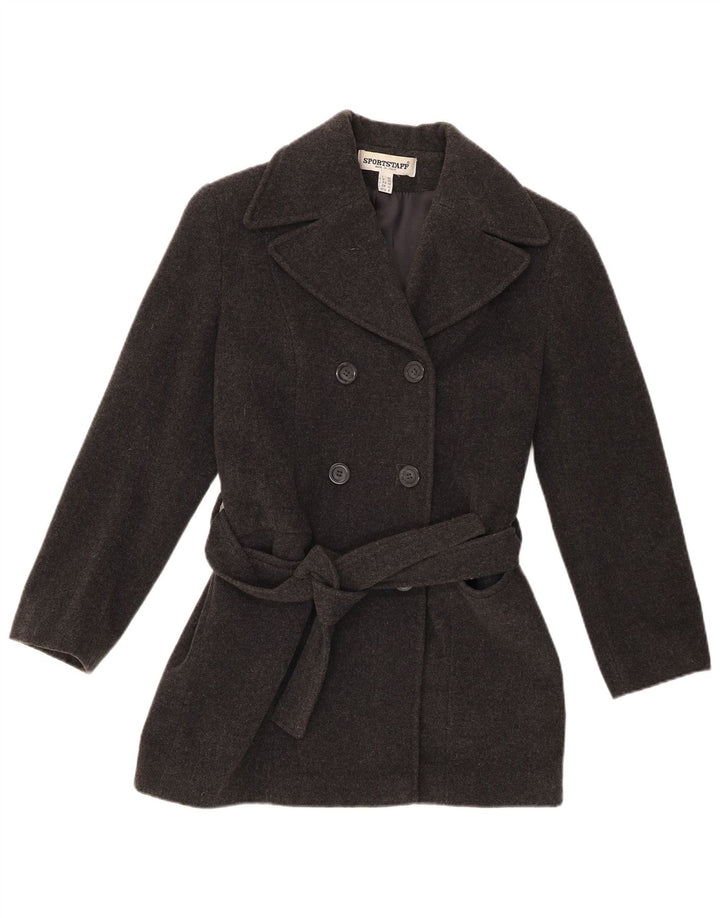 Casaco feminino Sportstaff Pea Coat UK 10 pequeno lã cinza