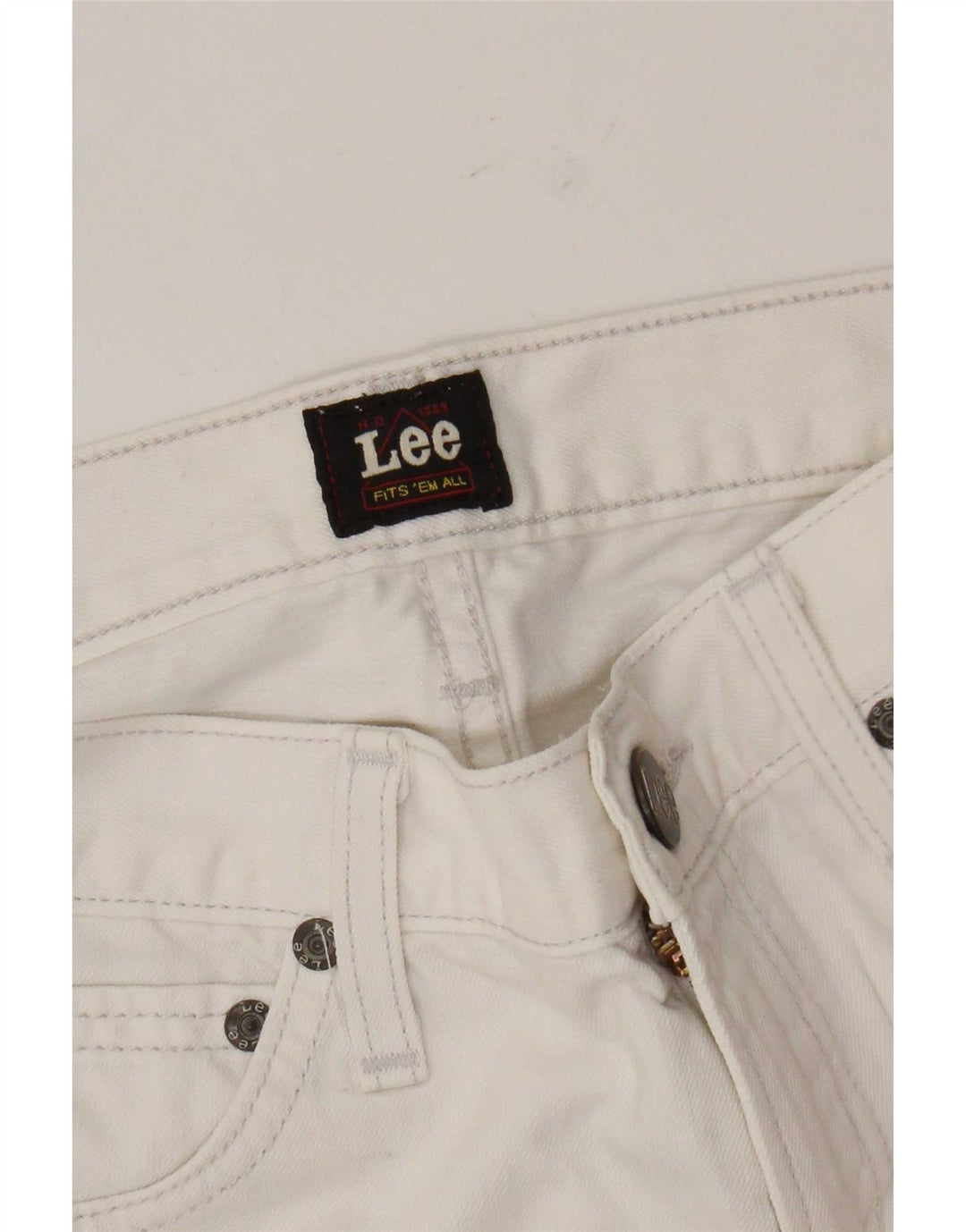 Calça casual feminina Lee Bootcut W28 L28 branca