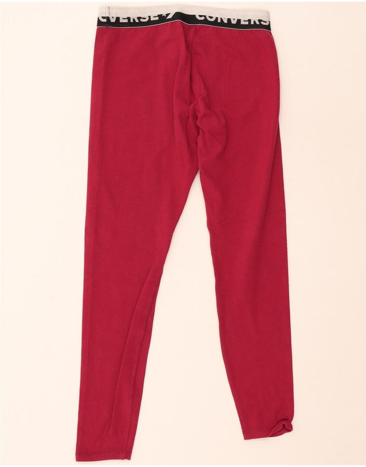 CONVERSE Womens Graphic Leggings UK 14 Medium Red Cotton Vintage Converse and Second-Hand Converse from Messina Hembry 