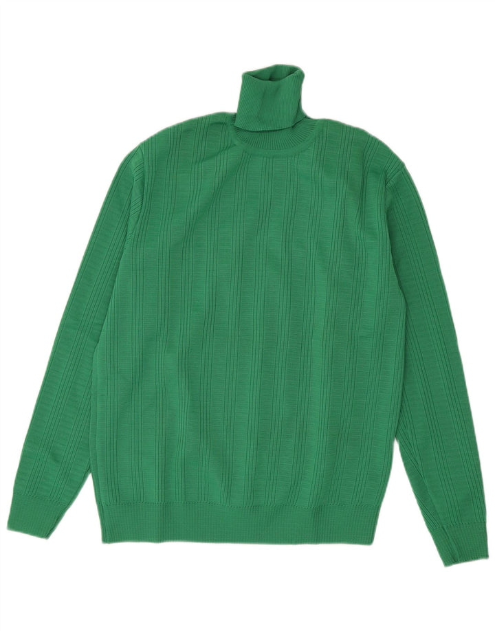 Suéter masculino vintage com gola redonda IT 50 verde médio