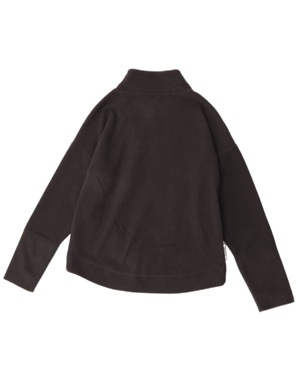 Suéter de lã feminino Under Armour gráfico com zíper e gola UK 14 médio preto