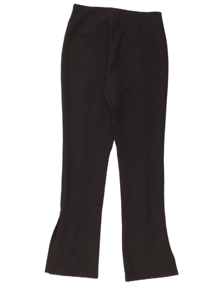 Calça casual feminina ZARA Bootcut grande poliéster preto