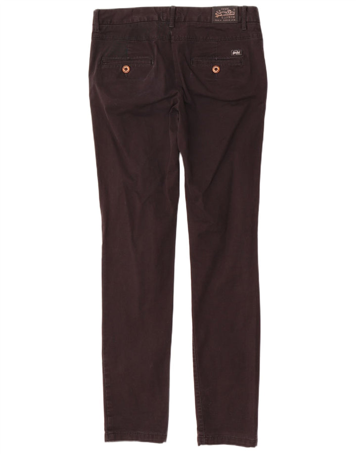 Calça chino feminina SUPERDRY pequena W27 L31 preta